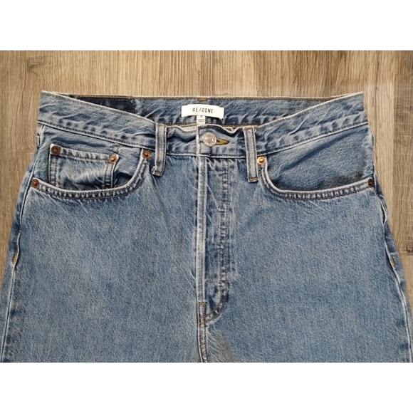 Re/Done Mid 70s High Rise Rigid Stovepipe Jeans - Picture 3 of 13